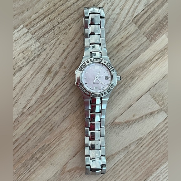 Seiko Coutura Ladies Watch Genuine Diamonds Pink Pearl Dial Stainless Bracelet main image 6